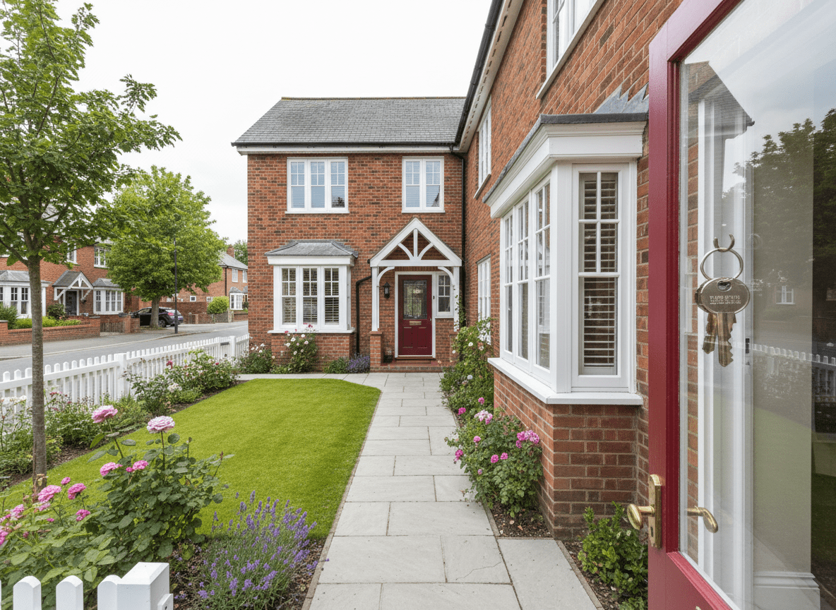 House keys placed inside a detached property ahead of a survey visit